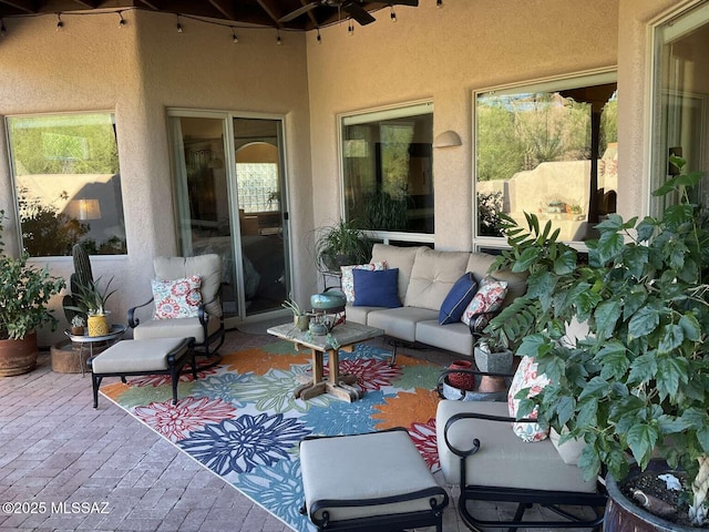 5550 W Open R Pl, Tucson, AZ 85713 - view of patio / terrace with an outdoor hangout area