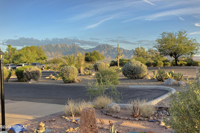 view of street featuring a mountain view