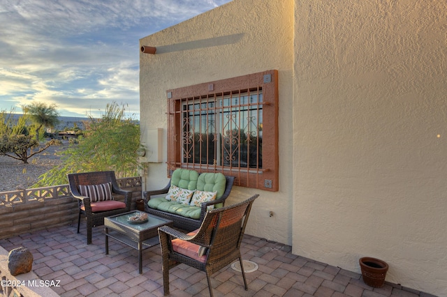 view of patio / terrace featuring an outdoor hangout area