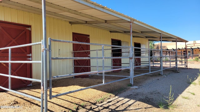 view of horse barn