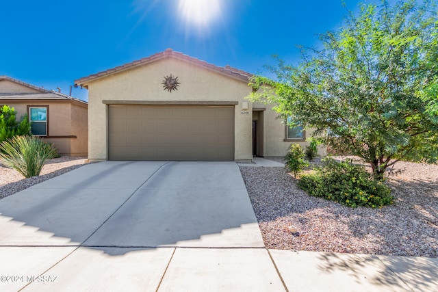 view of front facade with a garage