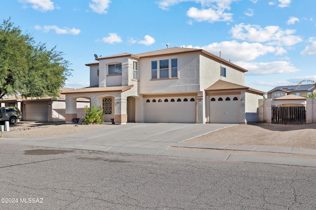 view of front property featuring a garage