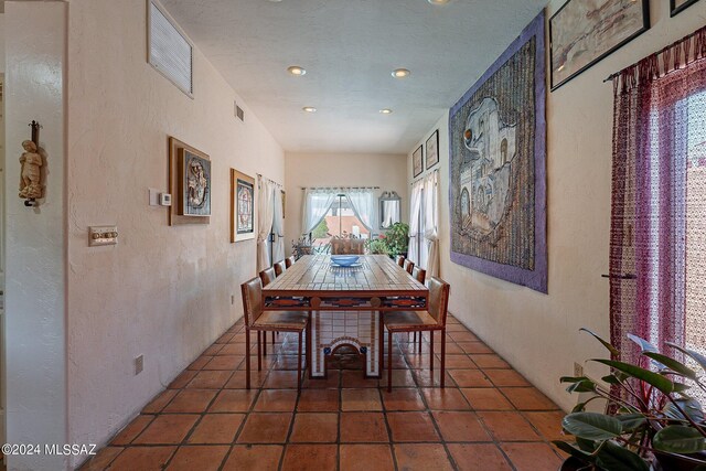 view of tiled dining space