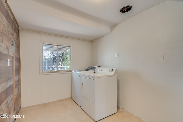 laundry area featuring washer and dryer