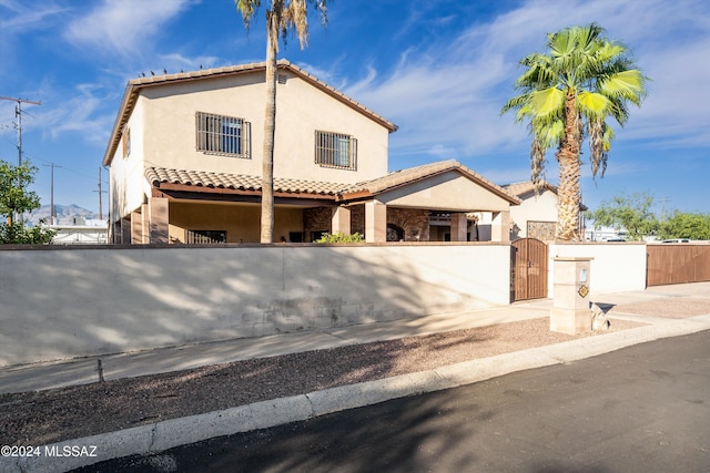 view of mediterranean / spanish house