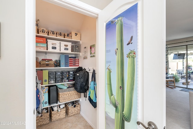 interior space featuring tile patterned floors