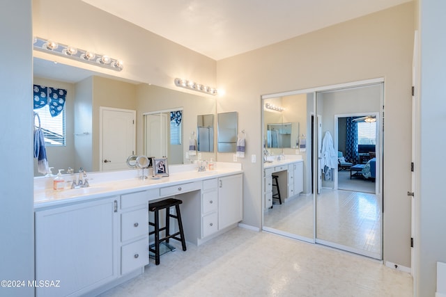 bathroom with vanity