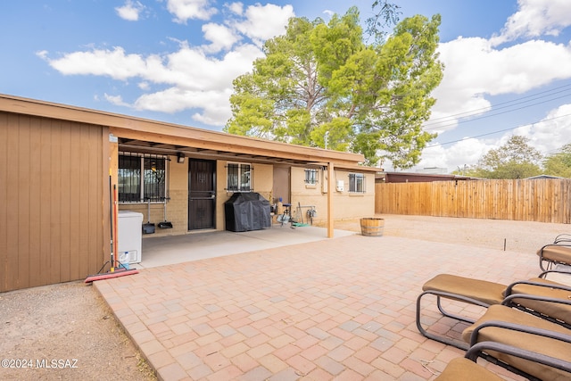 view of patio with grilling area