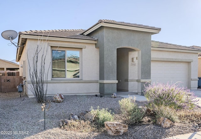 view of front of home featuring a garage