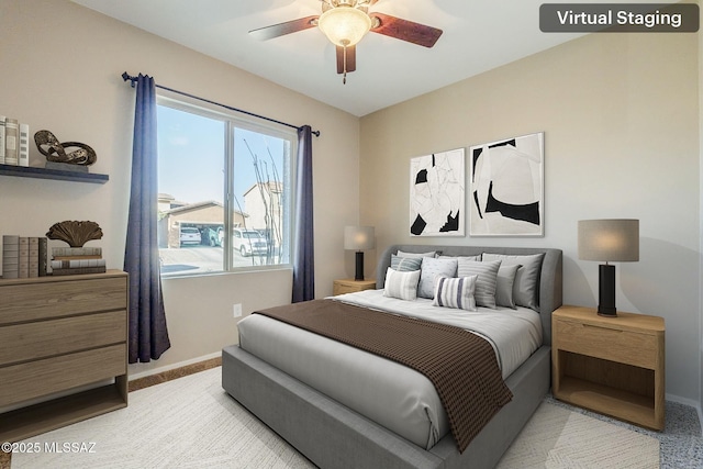 bedroom with ceiling fan