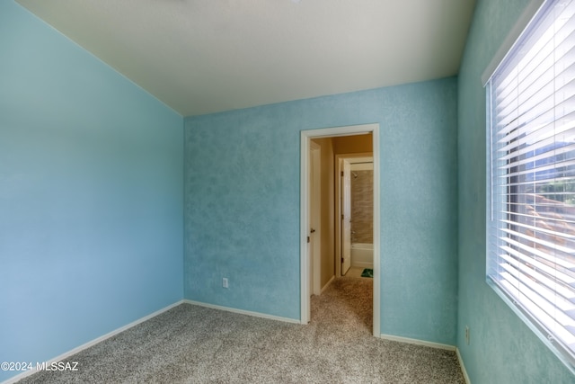 spare room with light colored carpet