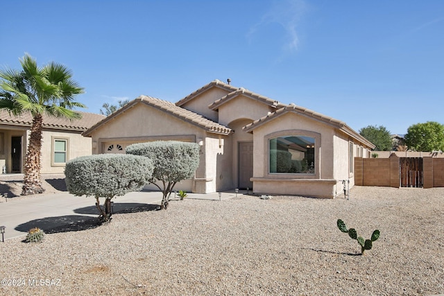 view of front of house featuring a garage