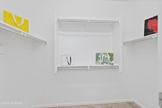 view of walk in closet