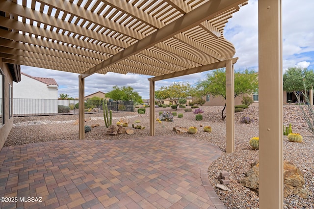 view of patio / terrace with a fenced backyard