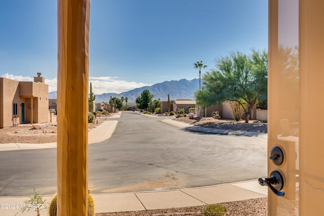 view of street featuring a mountain view