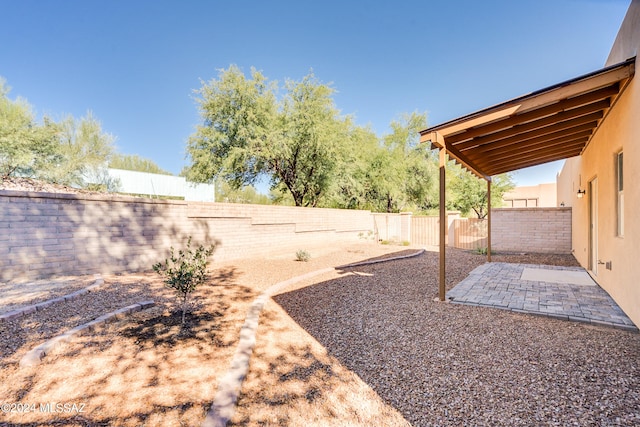 view of yard featuring a patio