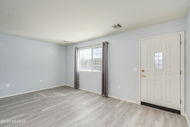 entrance foyer featuring light hardwood / wood-style flooring