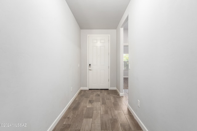 hall featuring hardwood / wood-style floors