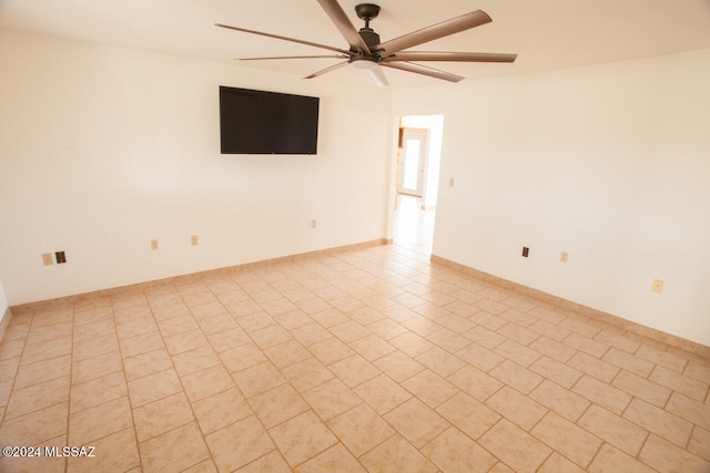 unfurnished room featuring ceiling fan