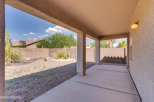 view of patio / terrace with a fenced backyard