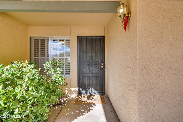 view of doorway to property