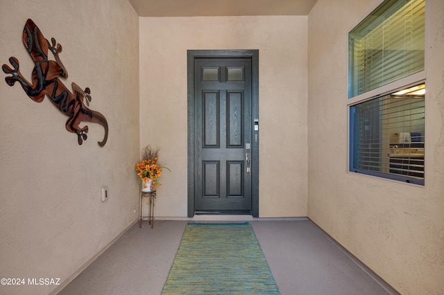 view of doorway to property