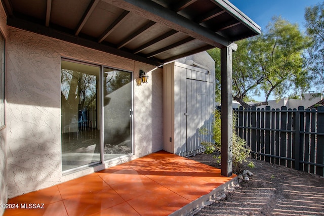 wooden deck featuring a patio area