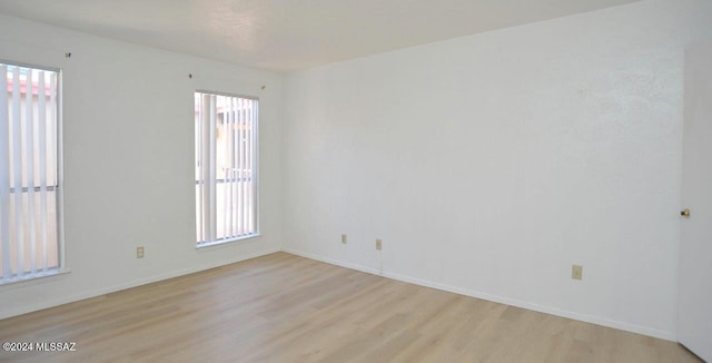 empty room featuring light hardwood / wood-style flooring