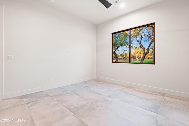 view of tiled spare room