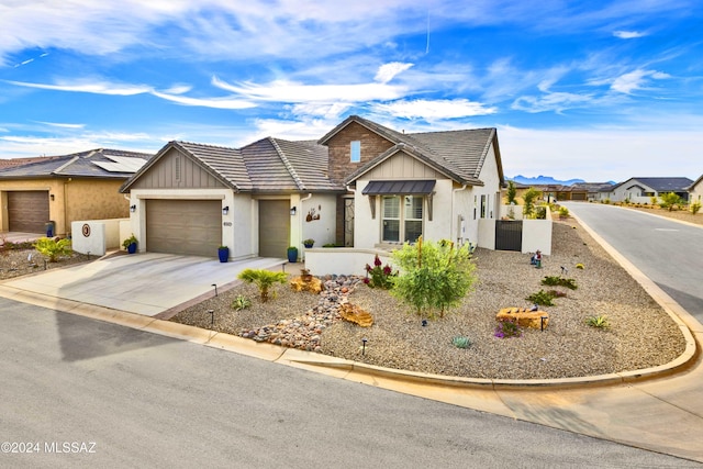 view of front of home with a garage