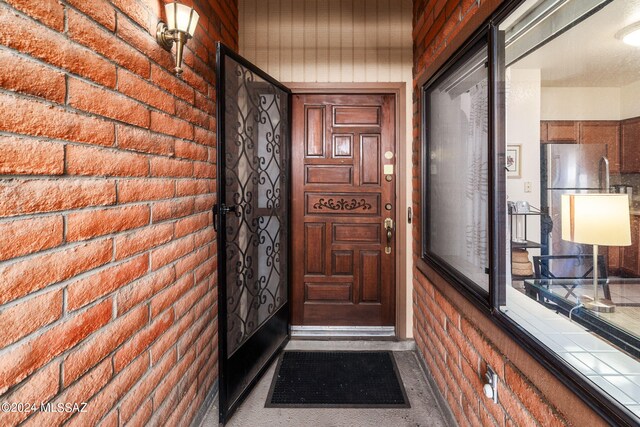 view of doorway to property