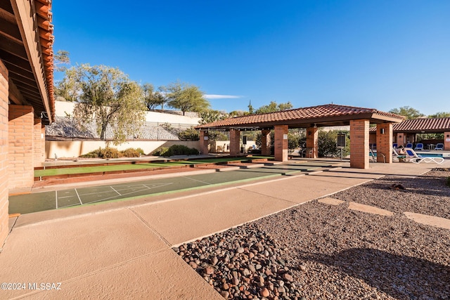 view of home's community featuring a gazebo