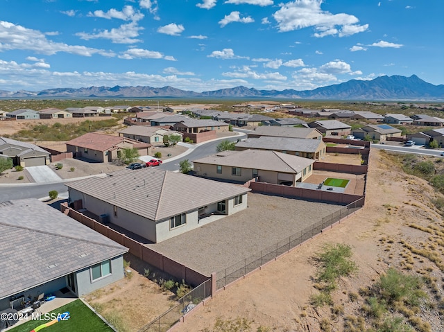 bird's eye view featuring a mountain view