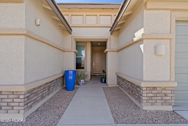 view of doorway to property