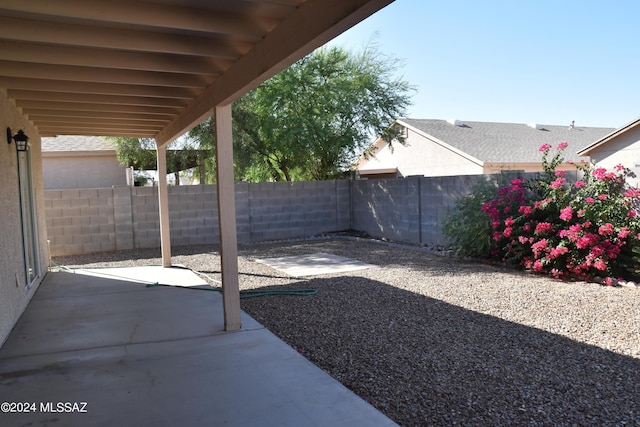 view of yard featuring a patio