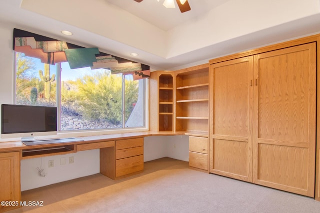 walk in closet featuring light colored carpet