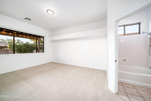 carpeted spare room with a healthy amount of sunlight