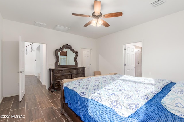 bedroom with ceiling fan