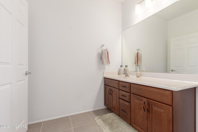 bathroom featuring tile patterned floors and vanity