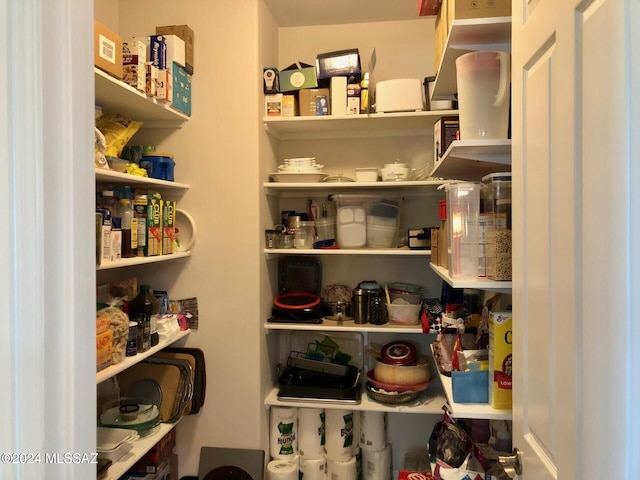 view of pantry