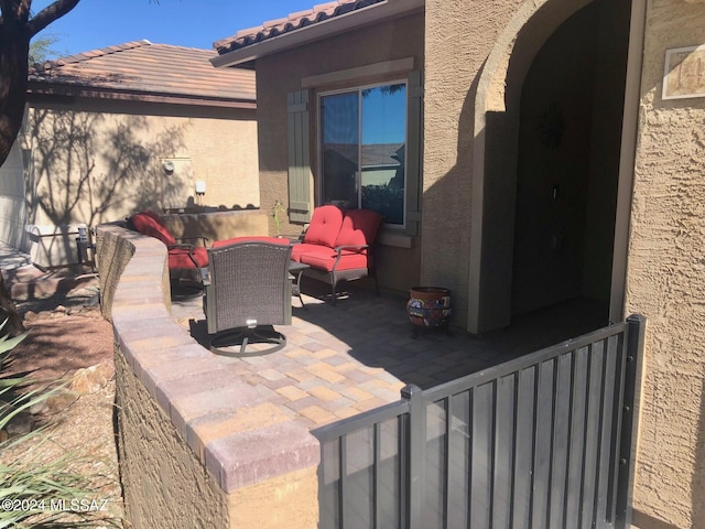 view of patio / terrace with an outdoor hangout area