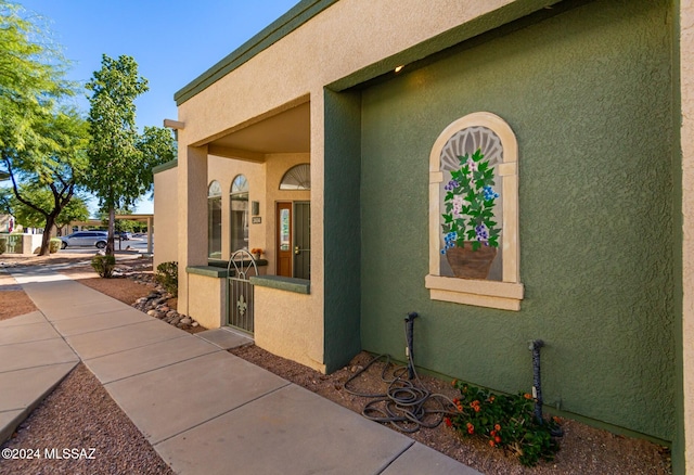 view of doorway to property