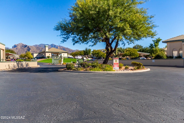 view of front of house with a mountain view