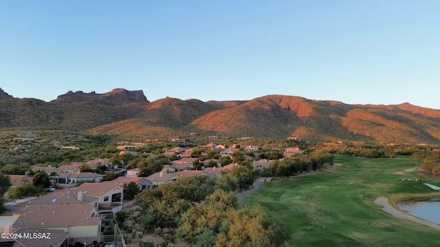 mountain view with a water view