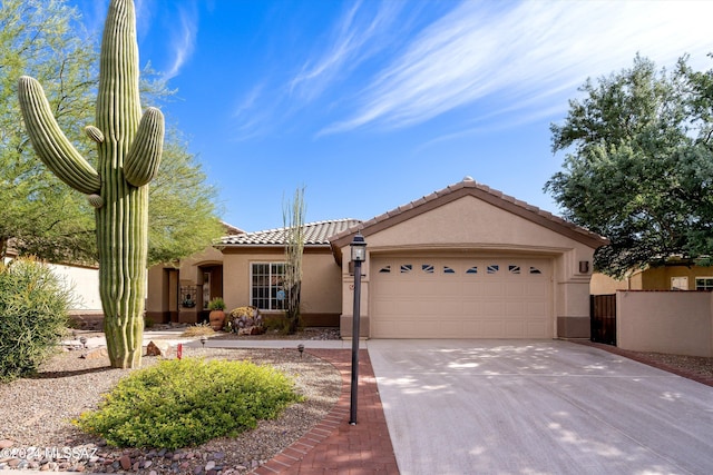 view of front of home featuring a garage