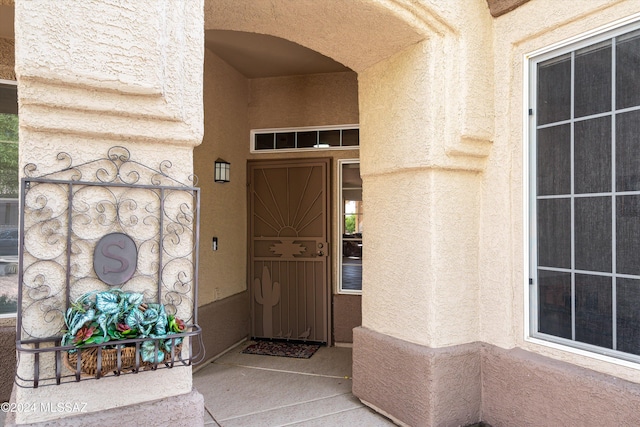 view of doorway to property