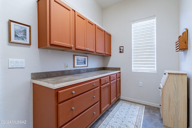 kitchen with tile patterned flooring