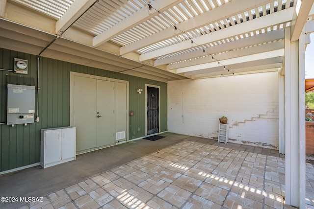 view of patio / terrace with a pergola