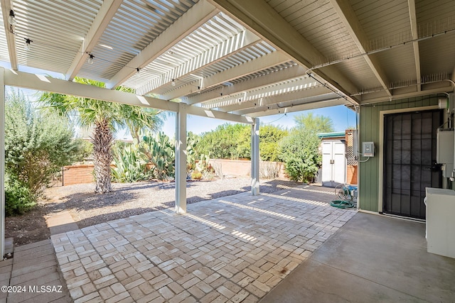 view of patio / terrace with a pergola