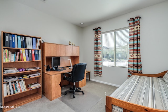 view of carpeted office